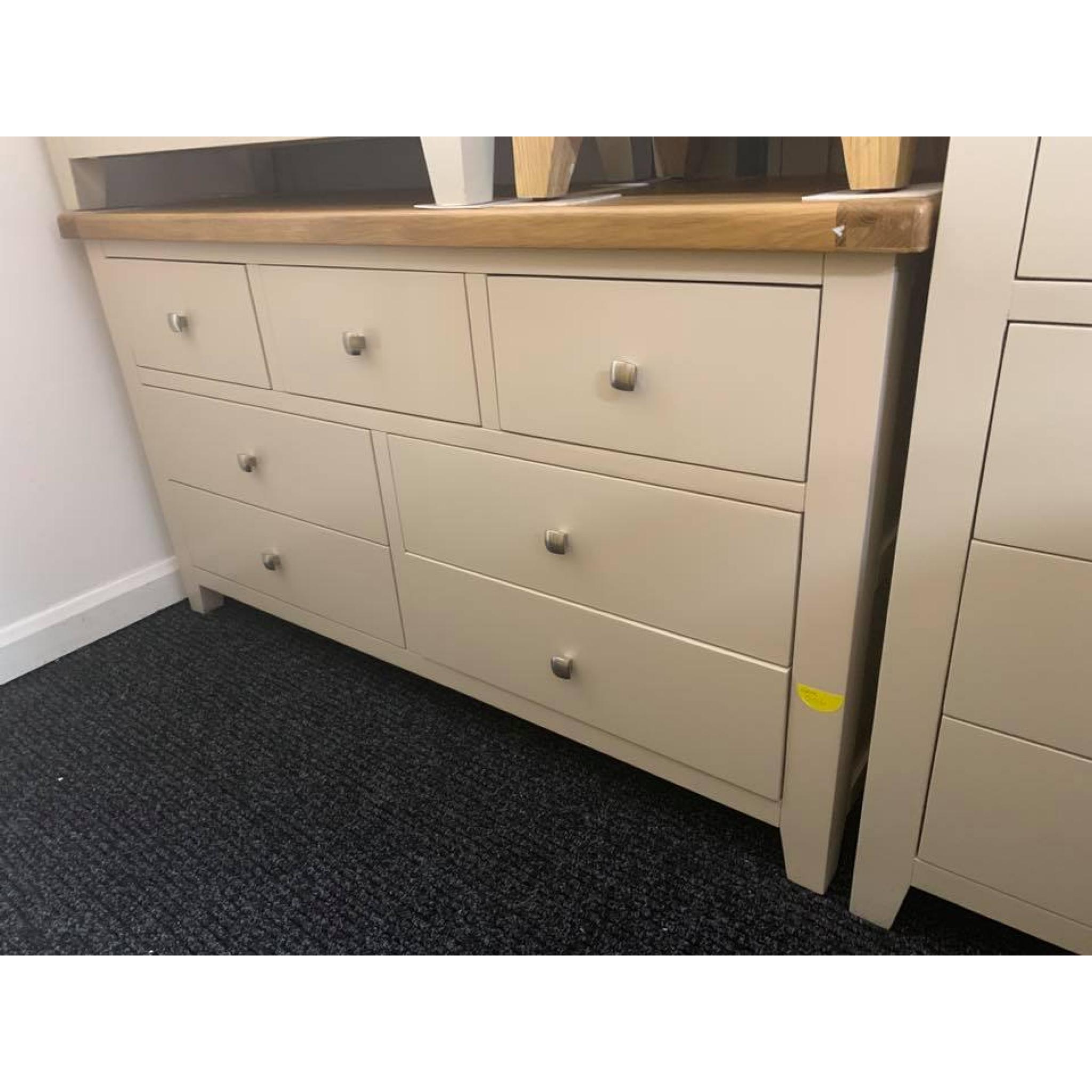 Hampshire Grey , 2 Door Wardrobe Set ( NEW ) With Oak Tops