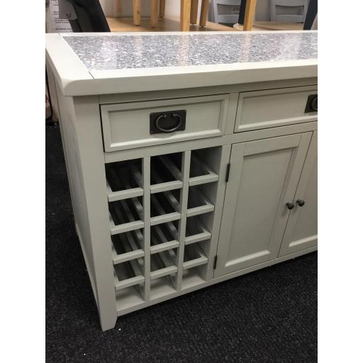Grey kitchen island