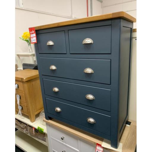 Blue 2 + 3 chest with oak top