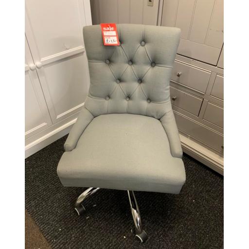 Grey Linen Fabric office chair