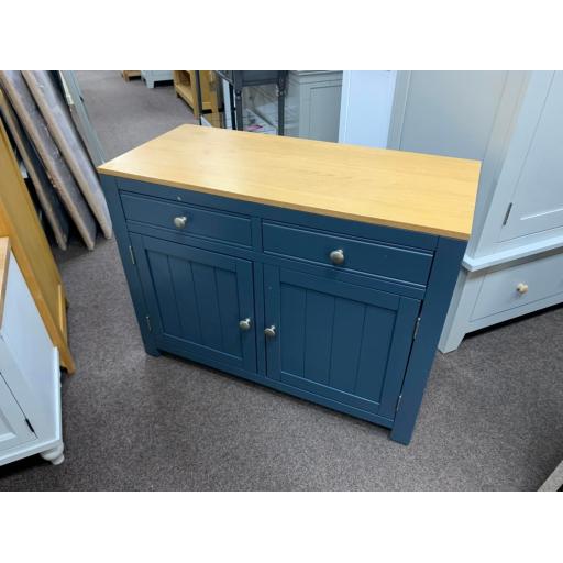 Inky Blue Cupboard with 2 Drawers and 2 doors