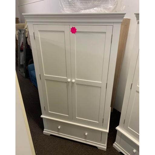 Warm White Double wardrobe with drawer