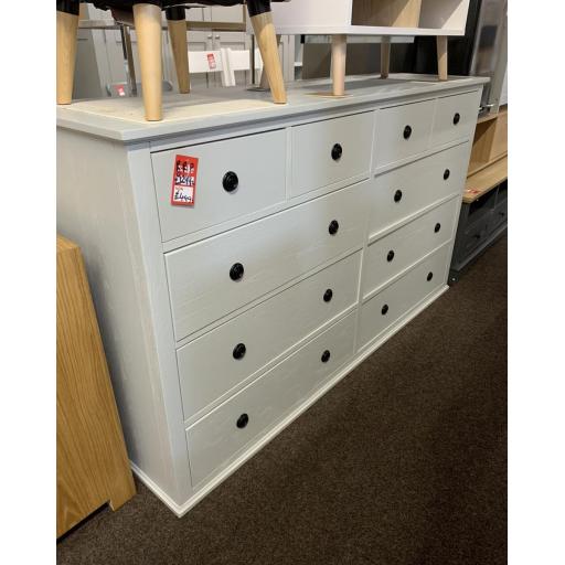 Pale Grey 10 Drawer Grand chest