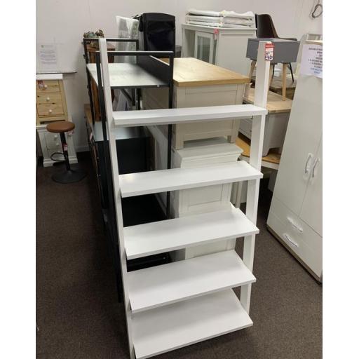 New- White Ladder 5 tier shelf unit